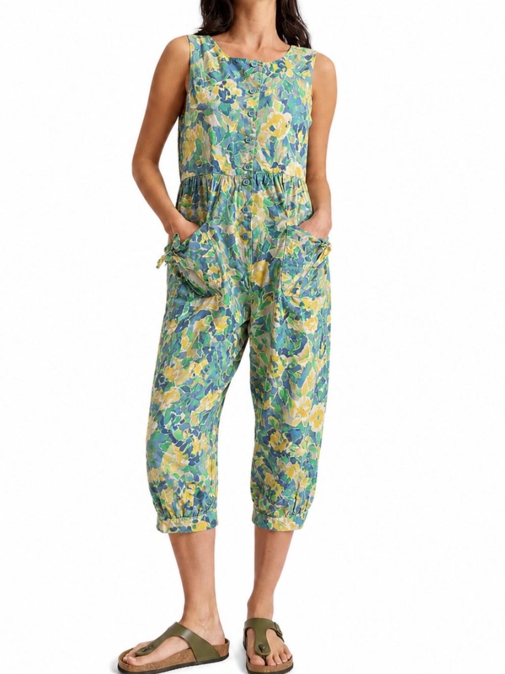 Vintage Laura Ashley Jumpsuit Cotton Floral 80s 90s  Cottagecore S Boho Beach
